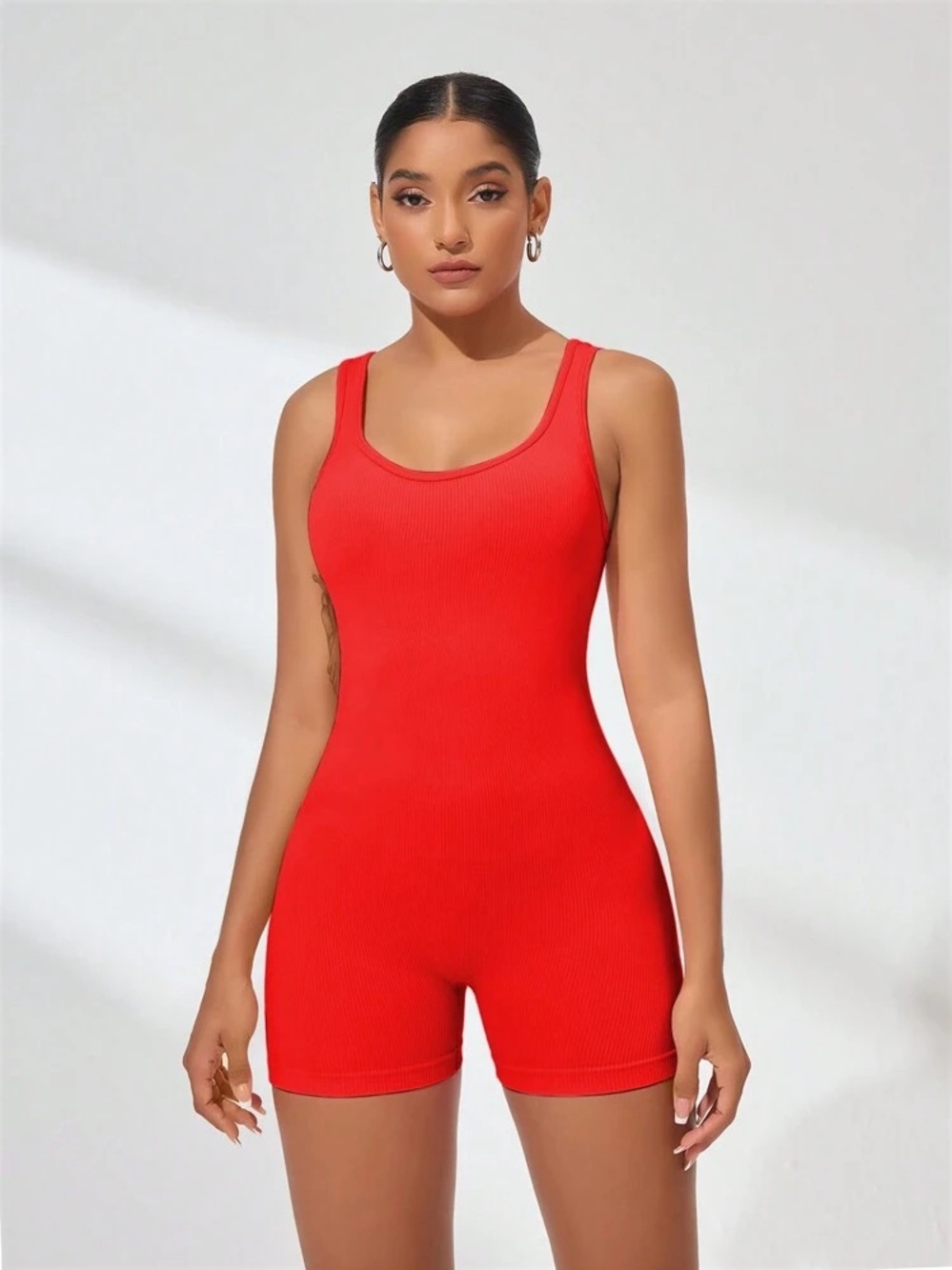 Red Open Back Scrunch Booty Workout Set Women’s Sz M ❤️🔥